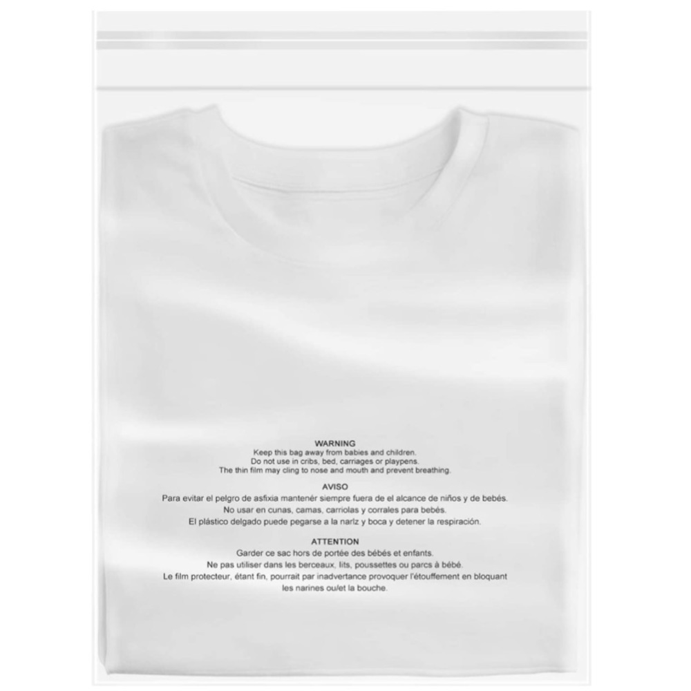 10 Clear Poly Bags 10” x 13” Resealable Self-Seal & 10 Thank You Stickers
